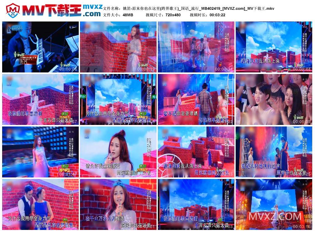 姚笛-原来你也在这里(跨界歌王)_国语_流行_MB402419